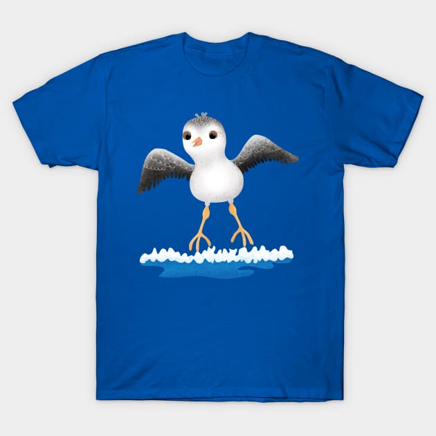 Cute baby sandpiper cartoon illustration T-Shirt by FrogFactory